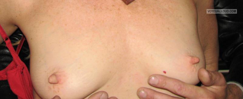 Tit Flash: Wife's Small Tits - Nera from United States